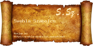 Svehla Szabolcs névjegykártya