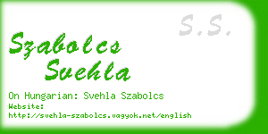 szabolcs svehla business card